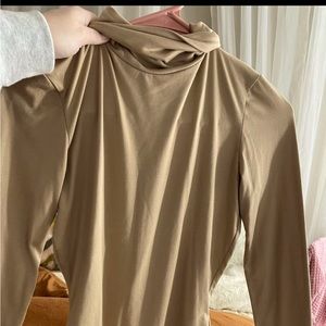 Nude body suit turtle neck